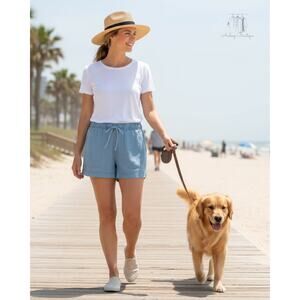 Hilary Radley Ladies' Pull-On Shorts - Medium, Blue Denim Look